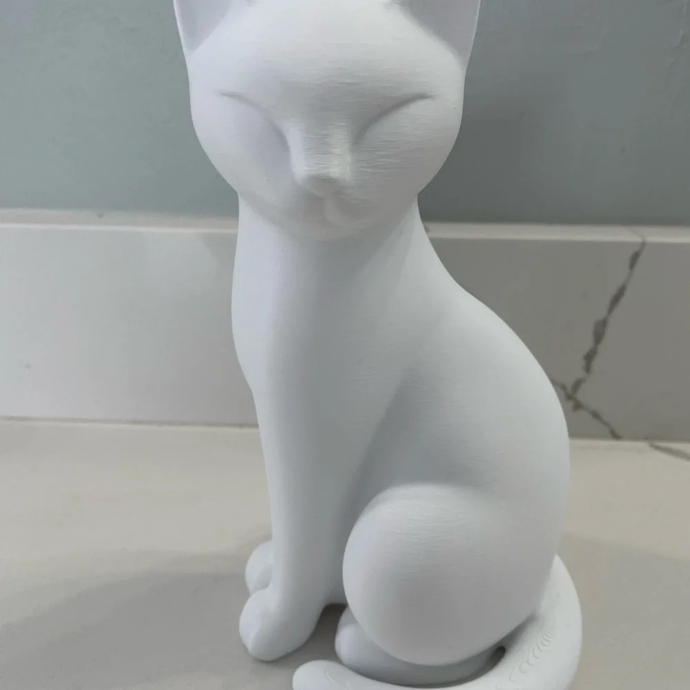3D printed cat figurine